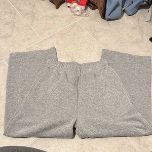 Gray Women Wide Sweatpants